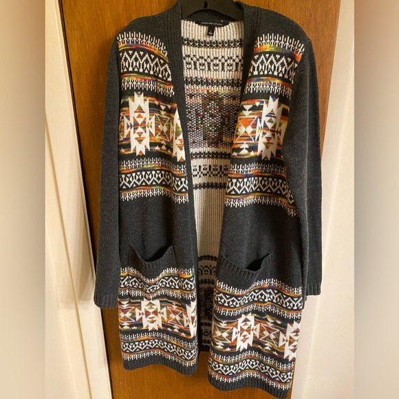 Signature Studio Sweaters - Vintage ladies open cardigan with pockets, size L by Signature Studio